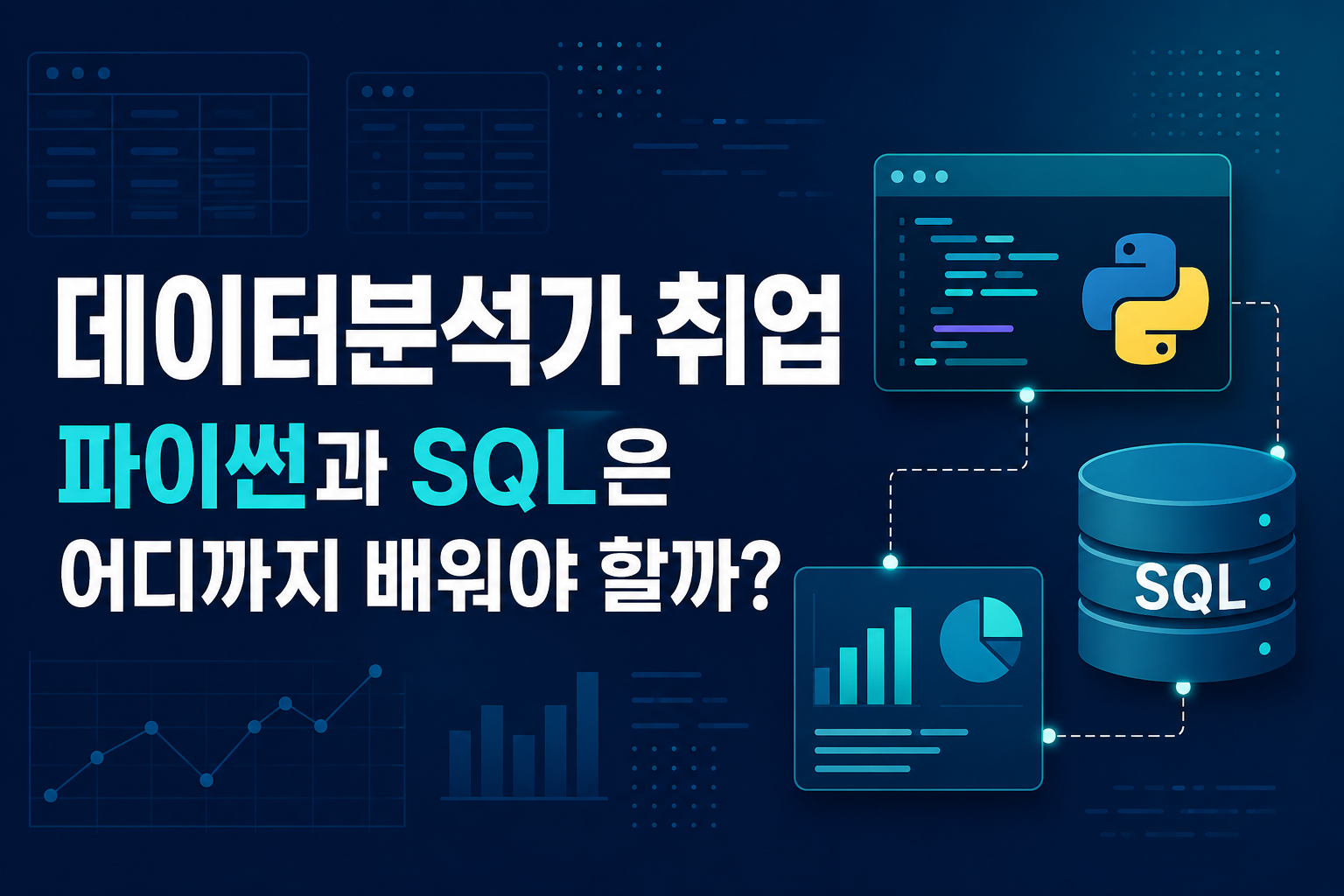 데이터분석가 취업 준비, 파이썬과 SQL은 어디까지 배워야 할까
